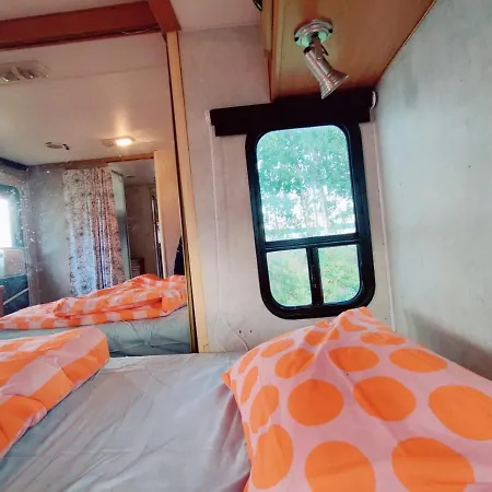 American Caravan In Campsite