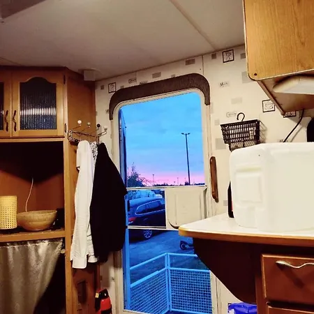 American Caravan In Campsite Helsinki